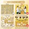 3-Pack Gold Foil Fringe Curtains 3.3x9.9ft Birthday Party Backdrop Decorations